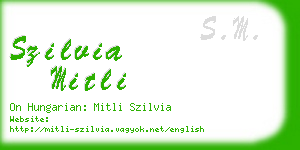 szilvia mitli business card